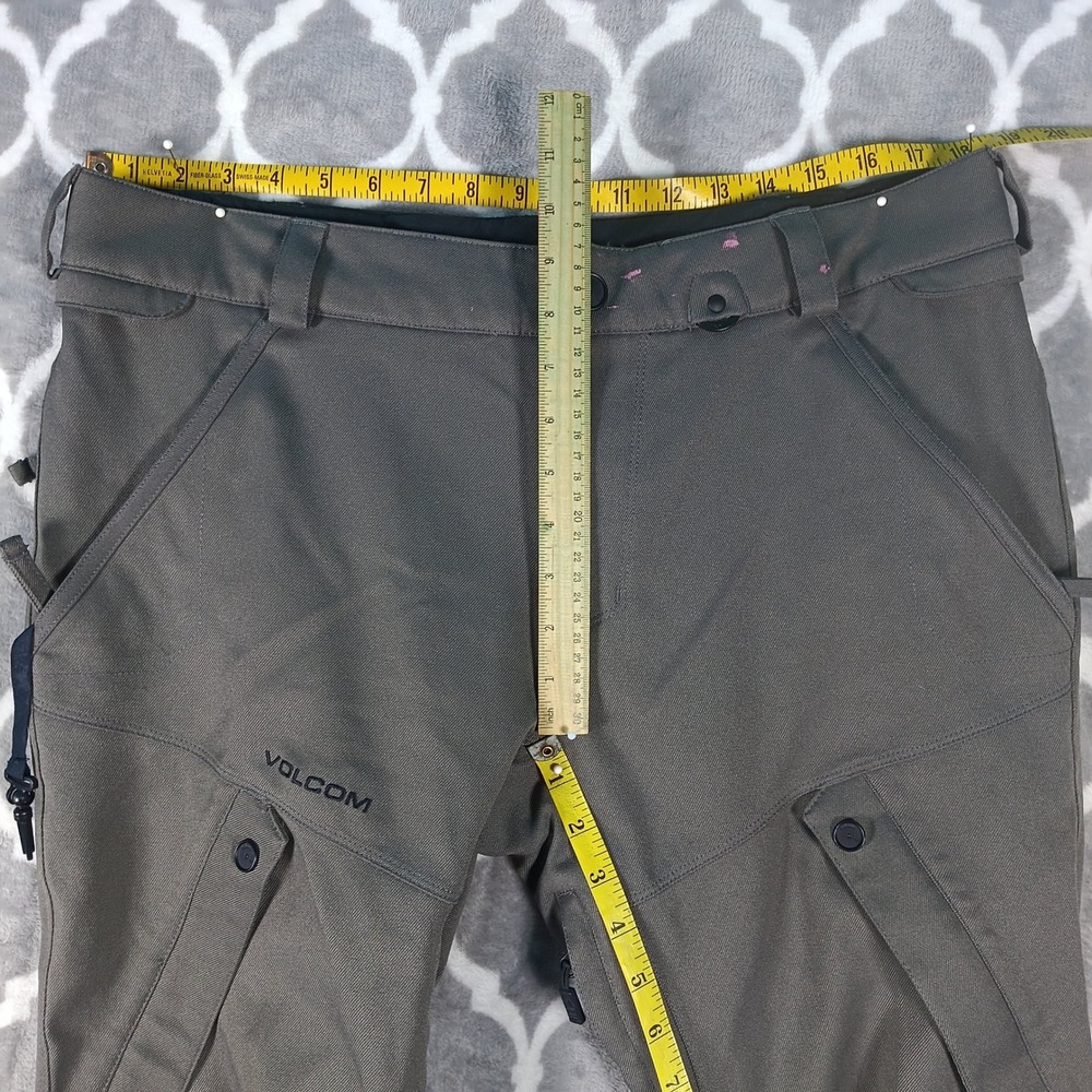 Volcom Snowboard Pants Men Large Dark Grey Modern Articulated 15K G1351709 - Picture 4 of 9